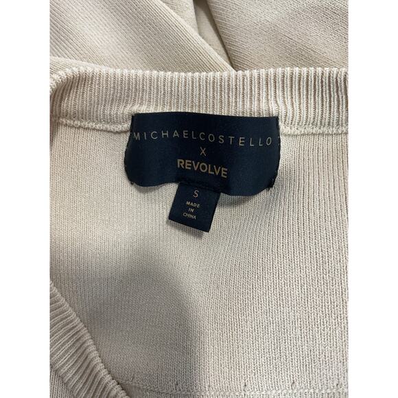 Michael Costello x Revolve 'Asym' Tan Cut Out Dolman Sleeve Sweater Size S - Picture 4 of 5